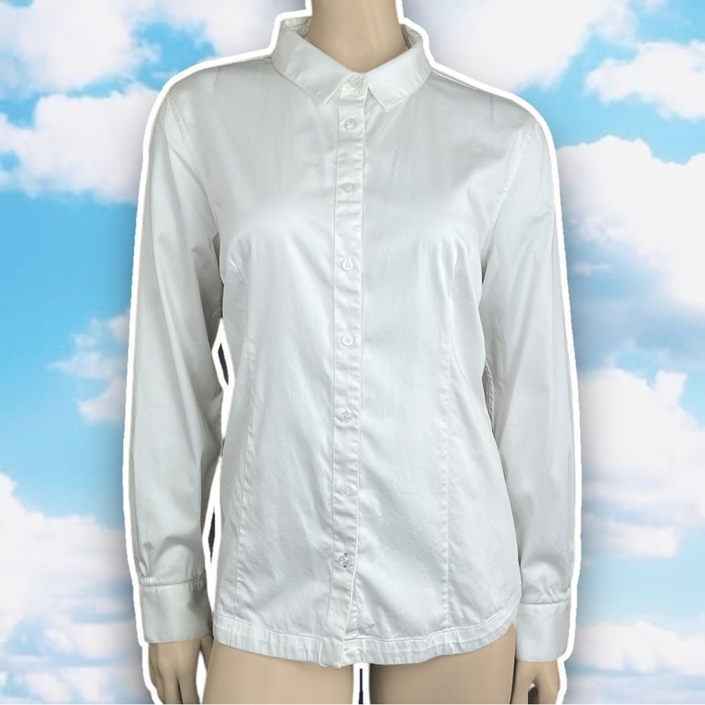 NWT SOFT SURROUNDINGS The Perfect Shirt White Button Up Preppy Tailored Career